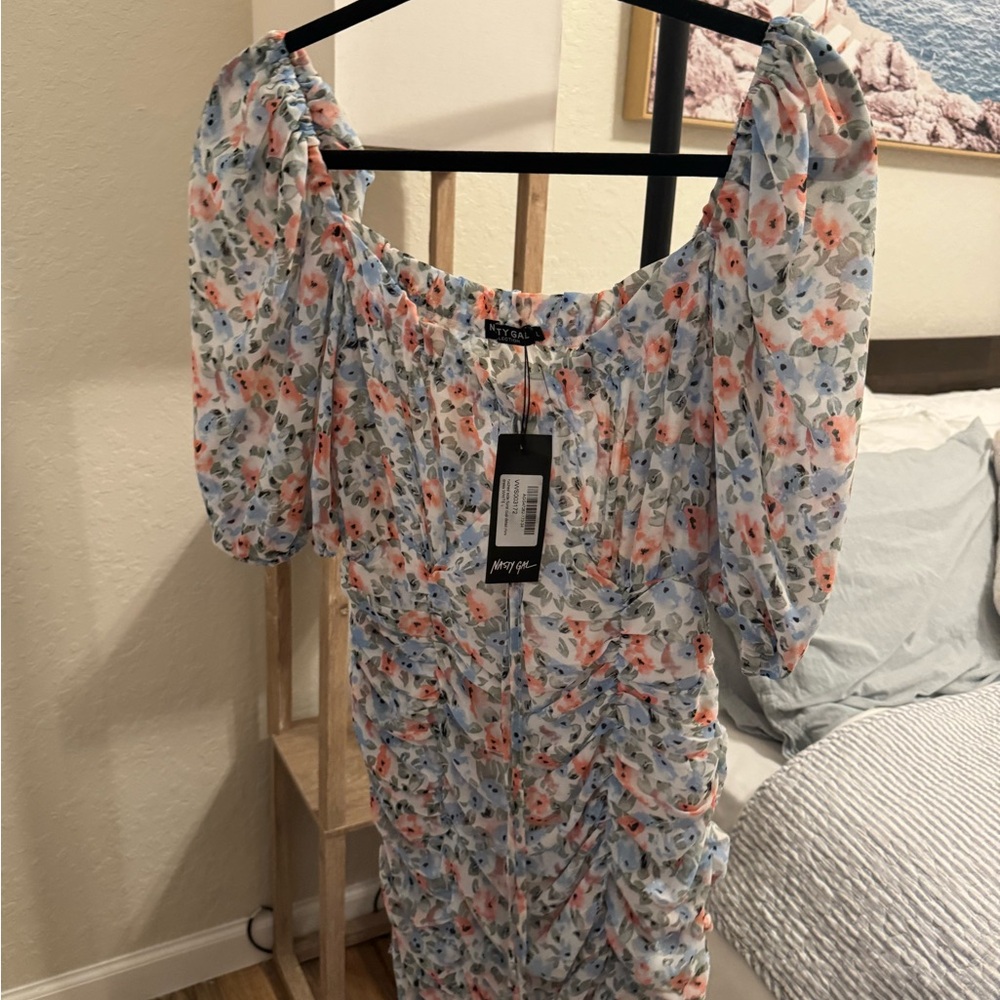 Floral Print Women's Dress - Multicolor